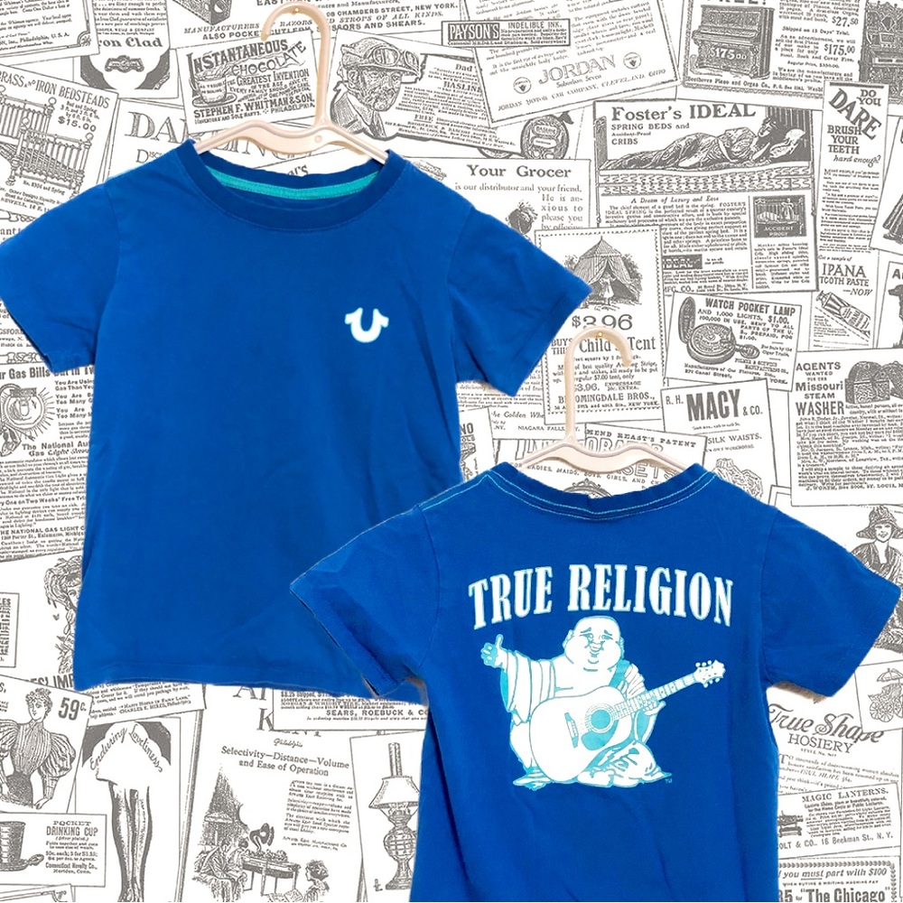 Blue True Religion TShirt, Kids Size 6